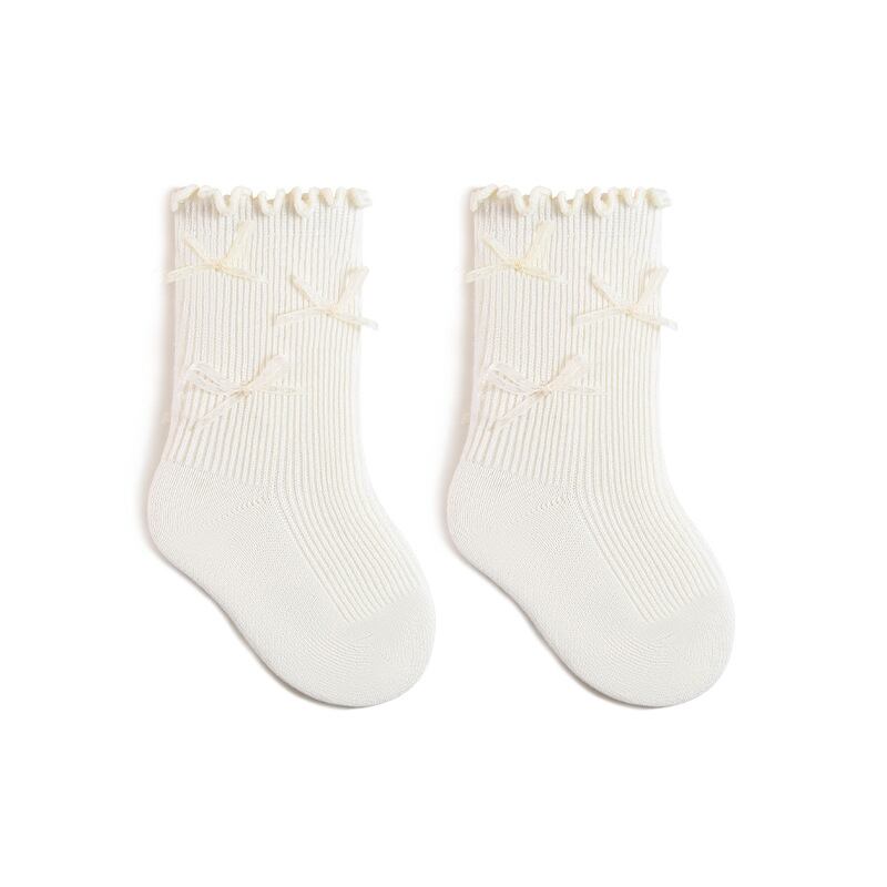 【SOCKS】蝶結び付きリブソックス C0118