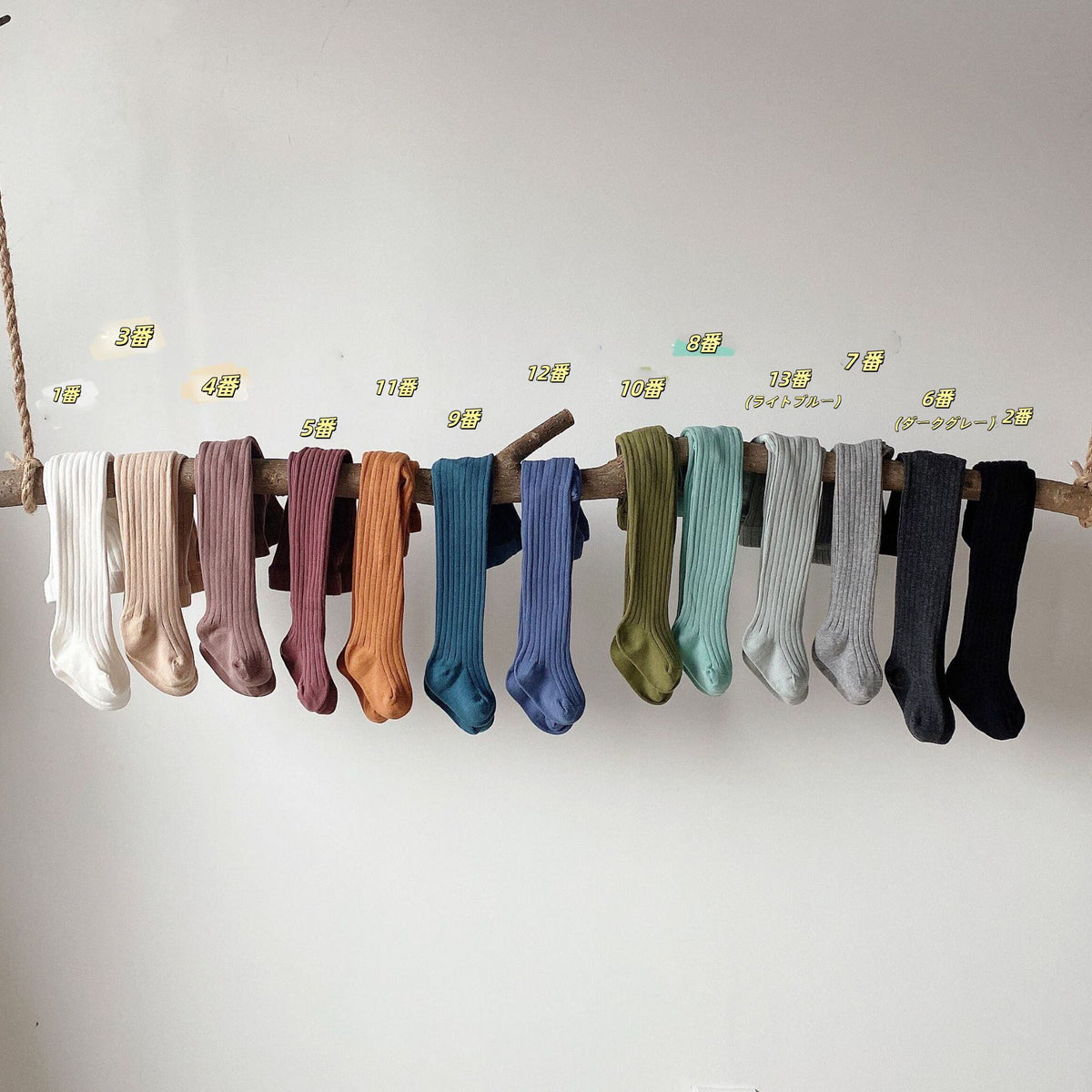 [Autumn New Arrival] Simple Ribbed Tights - All 16 Colors A0275