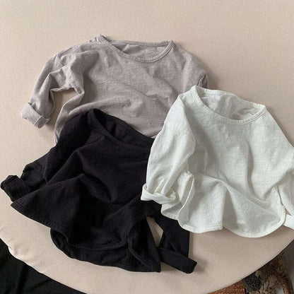 [Autumn New Arrival] Simple Versatile Plain Cotton T-Shirt - 8 Colors A0865
