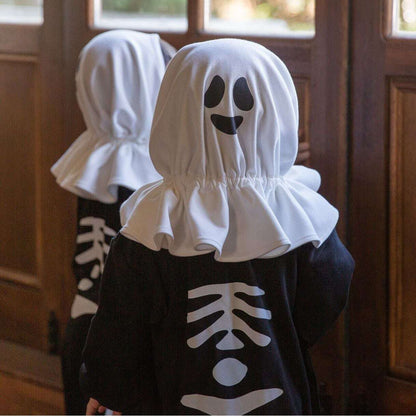 【秋新作】帽子付ハロウィーンスケルトンマント付き仮装ロンパース A0460