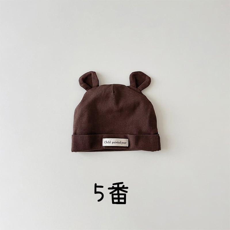 【HAT】可愛い無地ベア帽子 C0252