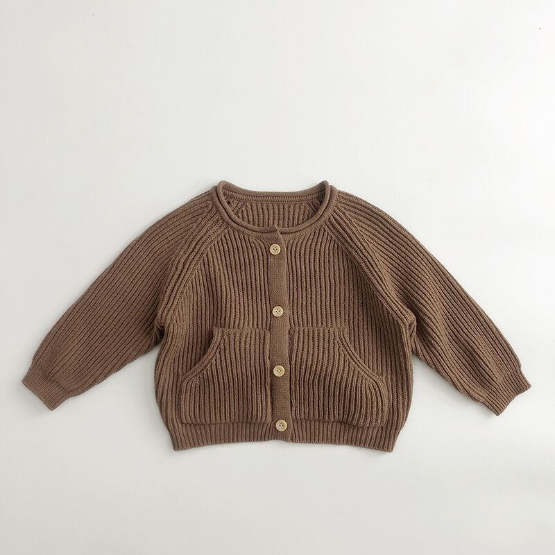 【秋新作】シンプルクールネックカーディガン　全2色 A0020