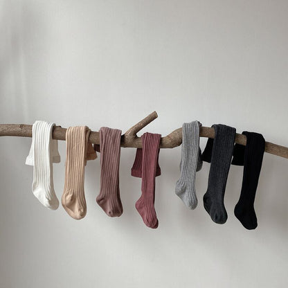 [Autumn New Arrival] Simple Ribbed Tights - All 16 Colors A0275