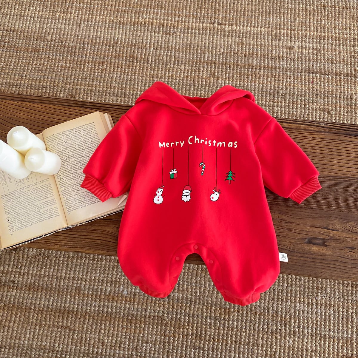 【66-90】クリスマスフードデザインオールインワン　全2色 A0429