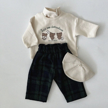 【秋新作】熊柄シャツ A1139