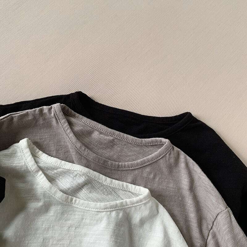[Autumn New Arrival] Simple Versatile Plain Cotton T-Shirt - 8 Colors A0865