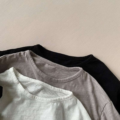 [Autumn New Arrival] Simple Versatile Plain Cotton T-Shirt - 8 Colors A0865