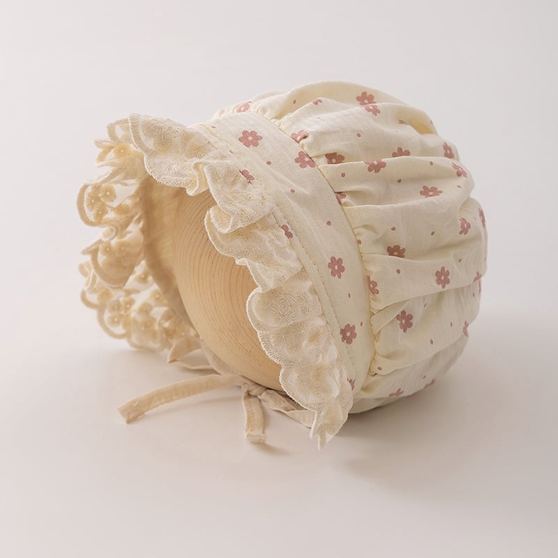 【HAT】花柄プリンセスボンネット　帽子 C0129
