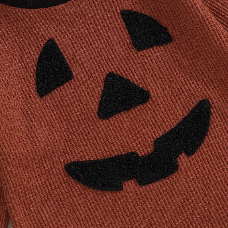 【秋新作】ハロウィーンワッフル悪魔ロンパース　全2色 A1105