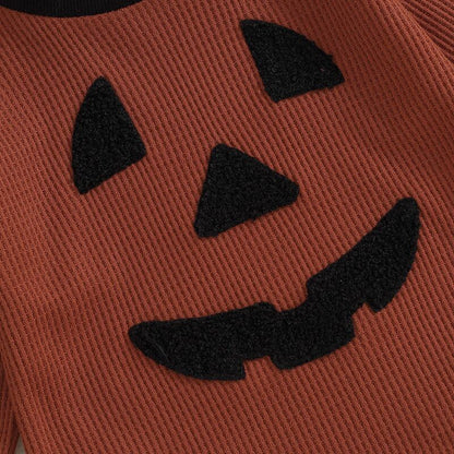 【秋新作】ハロウィーンワッフル悪魔ロンパース　全2色 A1105