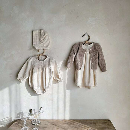 [Autumn New Arrival] Embroidered Lace Design Rompers or Dress, 2 Types, A1054