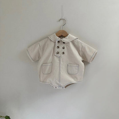 [Autumn New Arrival] Simple Design Denim Romper - All 2 Colors A0638