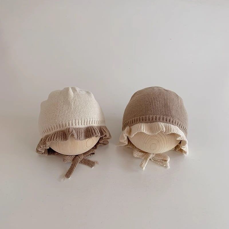 【HAT】可愛いフリルニット帽子 C0103