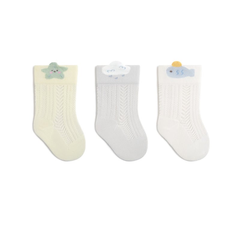 【SOCKS】夏新作　メッシュソックス3ペア S0226