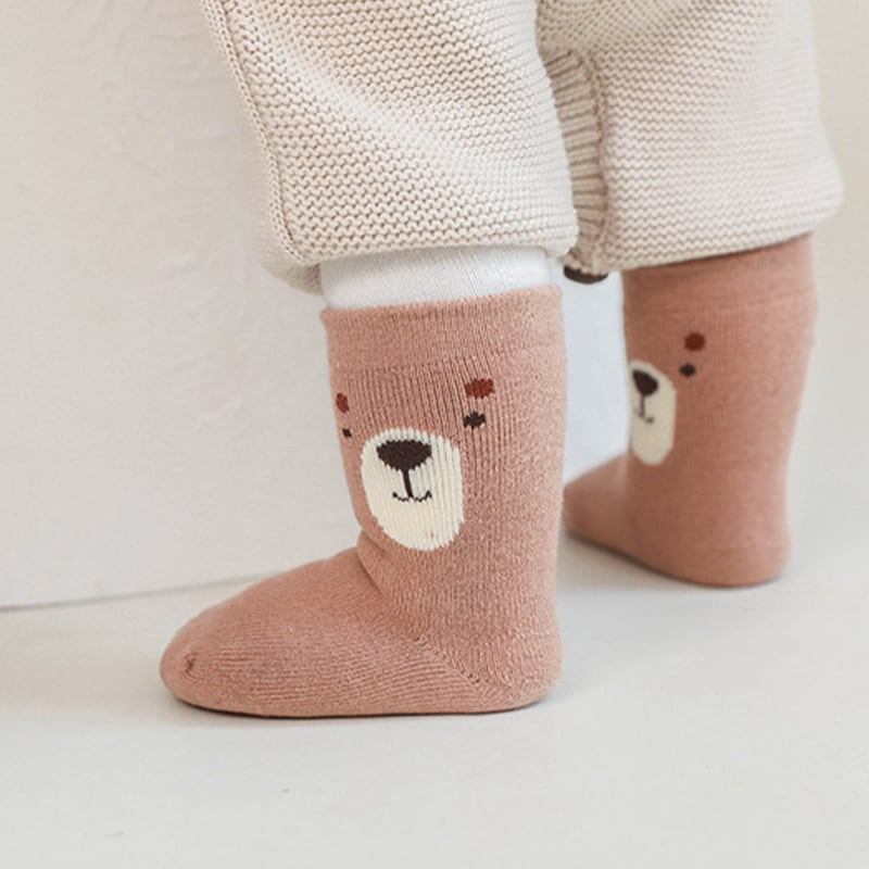 【SOCKS】暖かいカートゥーンソックス　3ペアセット C0205